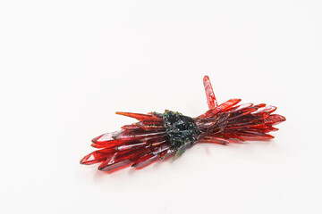 Experimental method for accelerated growth of rubies in a physics laboratory. Image of artificial...