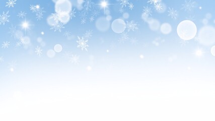 Abstract snowflake on blue backgrounds with copy space , illustration wallpaper