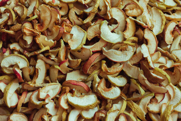 Dried apples. Drying. Fruit dryer 