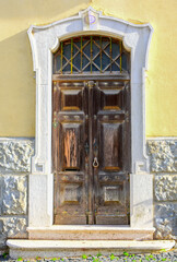 Old Wood Door Decoration Background 