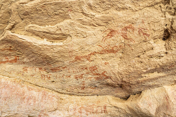 Prehistoric cave drawing in the chad desert, Africa