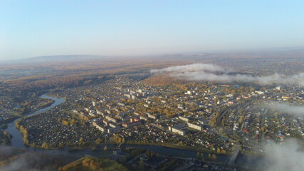 aerial view of the city