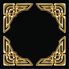 Golden celtic corners
