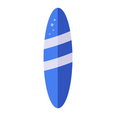 Vector flat cartoon illustration beach surf board.