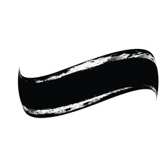 Fototapeta premium Curved Brush Stroke . Vector Logo Design Template . Twirl Grunge Shapes . Trace of mascara. Tooth paste symbol .