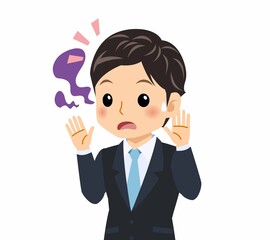 黒いスーツを着た男