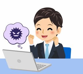 黒いスーツを着た男