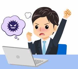 黒いスーツを着た男