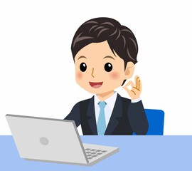 黒いスーツを着た男