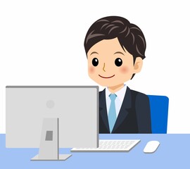 黒いスーツを着た男