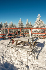 Uludag National Park view in Turkey. Uludag is famous ski resort .