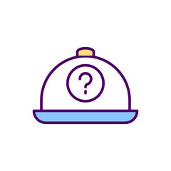 Chef-prepared customized meal RGB color icon. Gourmet meal experience. Providing food service to guests, visitors. Dining in restaurants. Care about customers needs. Isolated vector illustration