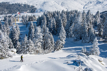 Uludag National Park view in Turkey. Uludag is famous ski resort .