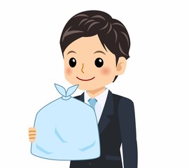 黒いスーツを着た男