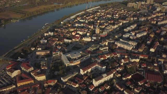 A drone footage of the Brcko district in northern Bosnia and Herzegovina - shot in 4K