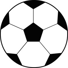 Vector emoticon illustration of a soccer football ball