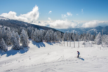 Uludag National Park view in Turkey. Uludag Mountain is ski resort of Turkey