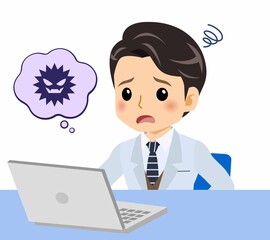 白いスーツの男性