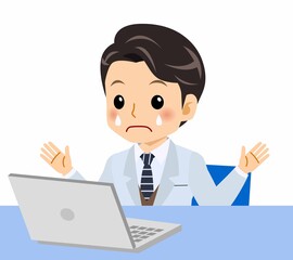 白いスーツの男性