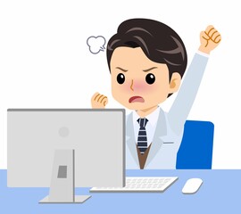 白いスーツの男性