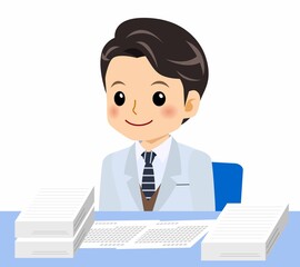 白いスーツの男性