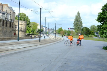 The streets of Nantes, the 6th may 2021, France.
