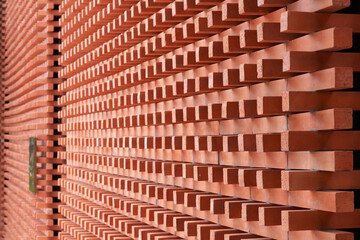 Red Bricks wall Pattern for Background.