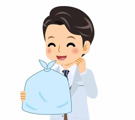 Fototapeta premium 白いスーツの男性