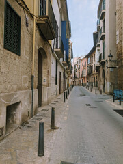 Fototapeta na wymiar Narrow street in the town Palma Mallorca