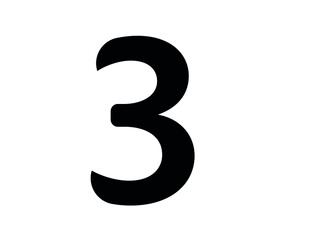 Modern design number three on white background. Vector design EPS 10