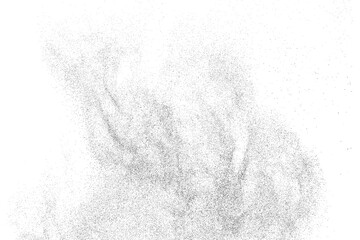 Distressed black texture. Dark grainy texture on white background. Dust overlay textured. Grain noise particles. Rusted white effect. Grunge design elements. Vector illustration, EPS 10.