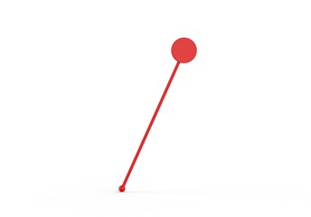 Stirrer stick mockup template for cocktail, tea, juice, coffee and alcohol, promotional stirrer stick for branding, 3d illustration
