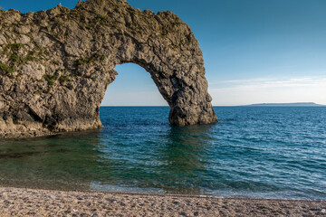 white cliffs on dorset beach lulworth curve