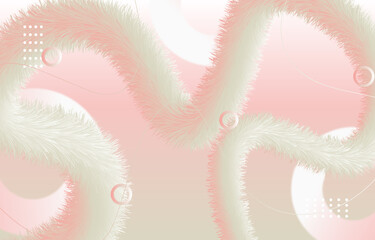 abstract 3d fluffy tinsel with geometry shape background