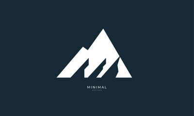 a line art icon logo of a mountain