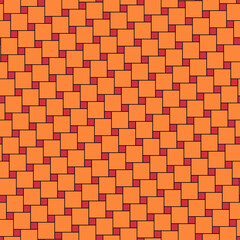 Seamless pattern. Pythagorean tiling. Squares tessellation. Repeated color checks ornament. Square, check shapes background. Mosaic motif. Flooring wallpaper. Digital paper, textile print. Vector work