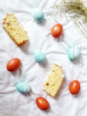 easter cake with eggs