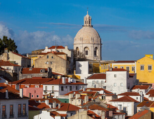 Fototapeta na wymiar Old medieval Catholic Church of St. Ildefonso near the square of Batalha. Porto. Portugal.