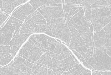 Obraz na płótnie Canvas Vector city map of Paris in black and white
