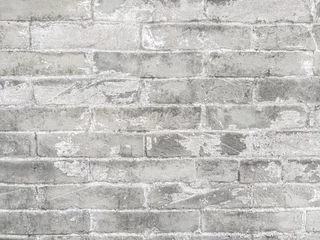 Foto op Plexiglas Chinese white light grey brick wall © Daryl