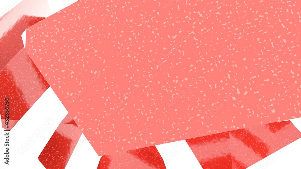 Poster abstract red-white background from polygons with a gradient. lines and planes. rendering an image. d