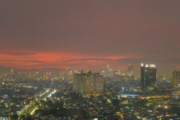 Quarantine photos when i got Covid19 in Wisma Athlete in Sunter, Kemayoran, Jakarta, Indonesia. It is a beautiful view during sunset, sunrise and daylight