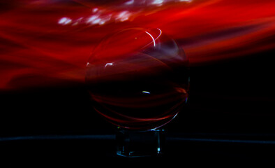 lensball light drawing with long exposure