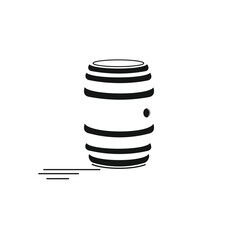WOODEN BARREL STYLIZED DESIGN FOR TATOO. CONTAINER FOR WINE AND GRAPES