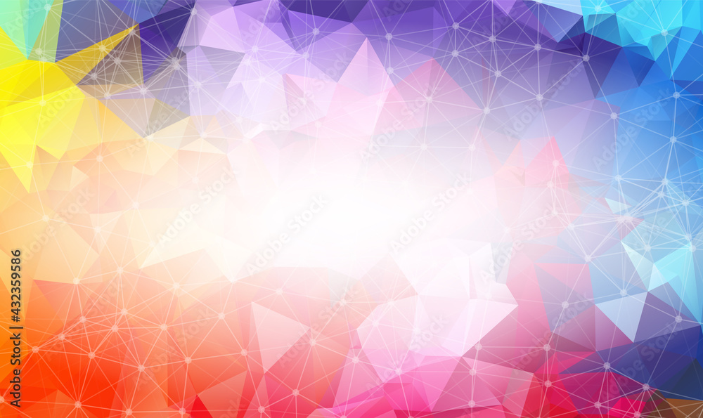 Fototapete colorful low poly background. polygonal design pattern. bright mosaic modern geometric design, creat