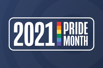 June is LGBT Pride Month. Holiday concept. Template for background, banner, card, poster with text inscription. Vector EPS10 illustration.