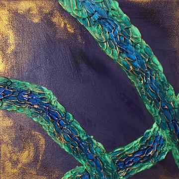 Snake skin acrylic texture painting