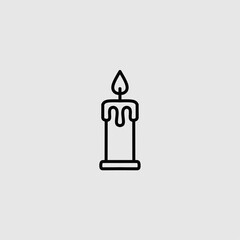 Vector illustration of candle icon