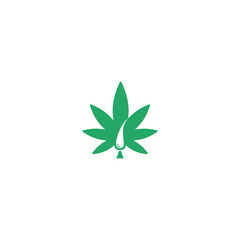 logo design marijuana oil vector