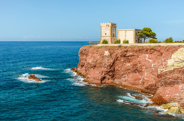 The Tower Alba or Tower of Cala Rossa, is a defense tower on the coast of the Mediterranean sea in...